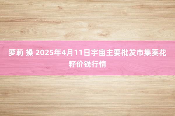 萝莉 操 2025年4月11日宇宙主要批发市集葵花籽价钱行情