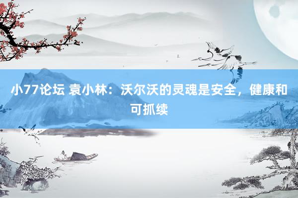 小77论坛 袁小林：沃尔沃的灵魂是安全，健康和可抓续