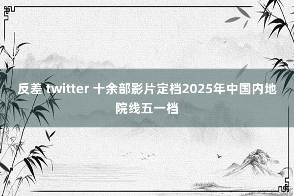 反差 twitter 十余部影片定档2025年中国内地院线五一档
